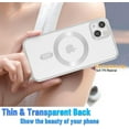 thumbnail image 2 of Magnetic for iPhone 14 Case,Electroplated Clear Slim iPhone 14 (6.1 inch) Phone Case with Camera Protection,Shockproof iPhone 14 (6.1 inch) Case Compatible with MagSafe, Silver Edge, 2 of 13
