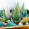 thumbnail image 2 of Mini árbol de Navidad de 12 piezas, decoraciones navideñas de nieve de Papá Noel para el hogar, decoración de pueblo helado, regalos de Año Nuevo 2024, 2 of 4
