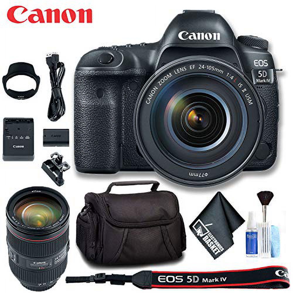 Canon EOS 5D Mark IV DSLR Camera with 24-105mm f/4L II Lens (Intl Model) Standard Bundle - image 2 of 6