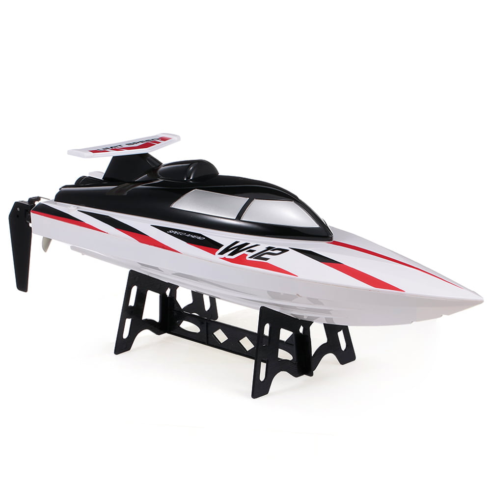 High-Speed RC Racing Boat 35KM/H Advanced 2.4GHz Pools Lakes and Outdoor Remote Control Boat for Adults & Kids,Color Black
