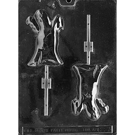 

Candyland Crafts Halloween Assorted Ghost Lolly Chocolate Candy Soap Mold | For Molding Chocolate Soap or Plaster | Food Safe Plastic Durable and Reusable Chocolate Making Mold - H027 - (7 Pack)