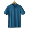 thumbnail image 3 of Polo Shirts for Men Rayon Long Sleeve Shirt Men Lady Exercise Workout Tops Mens Athletic Shirt Pack Long Sleeve Shirts for Pack Short Casual Undershirt Thermal Undershirt Athletic Blue 4XL, 3 of 3