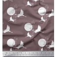 thumbnail image 1 of Soimoi Cotton Duck Fabric Bamboo Tree,Moon & Stork Bird Decor Fabric Printed Yard 42 Inch Wide, 1 of 3
