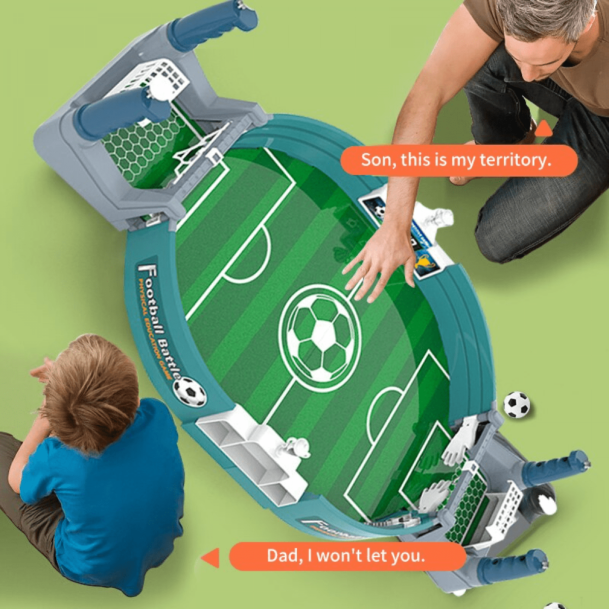 Tabletop Foosball Game Interactive Soccer Board Game with Two Balls for Kids Indoor Sport Toy & Christmas Birthday Gifts