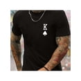 thumbnail image 2 of Men's King of Spades Graphic Tee - Casual Crew Neck Short Sleeve, Lightweight Cotton T-Shirt for Summer & All-Season Wear, Machine Washable, Summer Shirts, 2 of 7