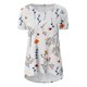 thumbnail image 4 of ICHUANYI Clearance Women's Fashion Short Sleeve Round Neck Loose Tops Blouse Puff Sleeve Prinded(White, L) ICHUANYI WER2023081000682, 4 of 4