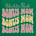 thumbnail image 5 of Wild Bobby, World's Best Bonus Mom Mother's Day Womens Graphic Long Sleeve Tee, Kelly, Small, 5 of 6