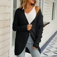 thumbnail image 5 of YFNNUP Women Long Sleeve Sweaters Cardigan Trendy Knit Open Front Coat 2025 Fall Fashion Outfits Loose Sweater Jacket, 5 of 9