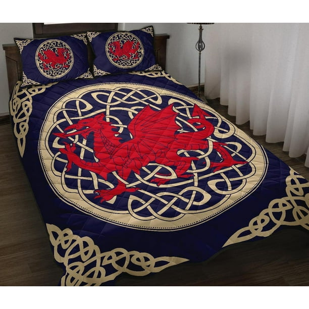 Juego de Cama Colcha Gales - Cama Colcha Dragón Galés