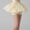 Yellow, variant on Women's High Waist Ruffle Mini Skort, Flowy Ballet Style Skirt with Built-in Shorts, Stretchy Lightweight Casual Skort