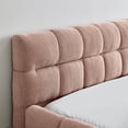 thumbnail image 4 of Generic Queen Size Upholstered Bed Frame with Thick Fabric, Chenille Fabric Grounded Queen Size Platform Bed with Headboard and Solid Frame. No Box Spring Needed, PINK, 4 of 9