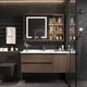thumbnail image 4 of Light Luxury Bathroom Cabinet Combination Cream Style Minimalist Ceramic Integrated Bathroom Sink Gabinete Home Furniture YX50BC My Lux Decor Round, 4 of 47
