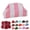 #B, variant on Snap Shut Makeup Bag, Striped Knit Cosmetic Pouch, Large Capacity Wide Open Clutch Bag, Portable Organizer for Travel, Work and Daily Use
