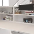 thumbnail image 2 of OXYLIFE Reception Desk with Hutch, Lockable Drawer and Storage Cabinet for Office, 2 of 9