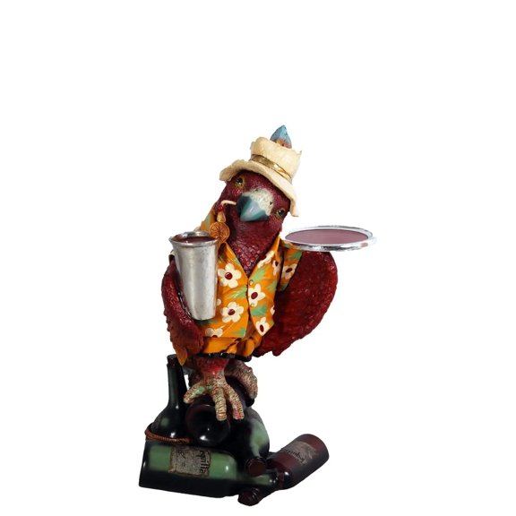 Large Parrot Butler Statue