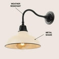 thumbnail image 4 of JONATHAN Y Aurora 12.25" 1-Light Farmhouse Industrial Indoor/Outdoor Iron LED Gooseneck Arm Outdoor Sconce, Matte Almond, 4 of 8