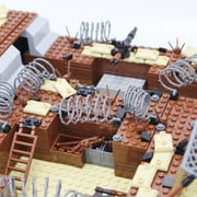 FLOWER LEGEND WW2 Bunker Building Set, Military Base Trench Blocks, 1342 Pieces, Compatible with Major Collections