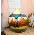 thumbnail image 6 of Southwestern Aztec Mayan Desert Mountains Dreamcatcher Feathers Floral Vase, 6 of 6