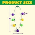 thumbnail image 6 of Joyfy 3 Pcs Mardi Gras LED Necklaces, 18 inch Purple, Green, Gold Light up Bulb Necklace with 6 Lighting Modes for Party Favor, Carnival Party Supplies, Costume Accessories, 6 of 10