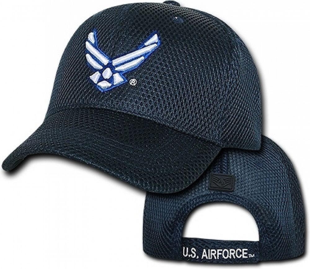 RapDom Air Force Hap Wings Military Mens Air Mesh Cap [Navy Blue - Adjustable] - image 2 of 2