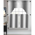 thumbnail image 3 of Grey Ombre Swag Valance and Tier Curtains 36'' Length Set, Farmhouse Modern Art Light Filtering Kitchen Curtains, Tier Curtain Valances for Bathroom/Living Room/Bedroom/Café, 3 of 6