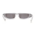 thumbnail image 4 of Trendy 90s Sport Look Curved Wrap Fashion Sunglasses Silver Mirror, 4 of 4