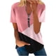 thumbnail image 1 of Blusa de manga corta con cuello en V, informal, cómoda y elegante para mujer OAVQHLG3B Store  lin121212, 1 of 5