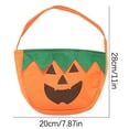 thumbnail image 3 of Fiudx Bolsas de Dulces de Halloween, Diseño Naranja y Negro, Gran Capacidad para Golosinas y Juguetes, Tela No Tejida, Duraderas y Ligeras, Ideal para Pedir Dulces, Fiestas Temáticas, 1 Bolsa., 3 of 6