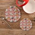 thumbnail image 2 of Cats in Pink Trivet Mats Pot Holders Cotton Woven Non-Slip Heat Resistant for Hot Pots Pans Pats for Cooking Baking Set of 2, 2 of 7
