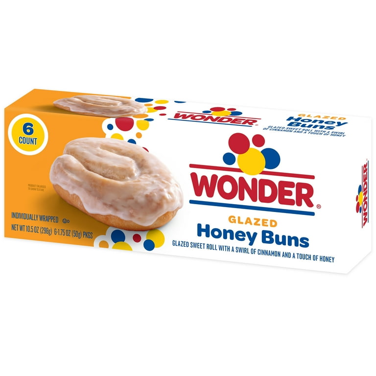 人気 Buns, Honey Glazed Wonder Individually Snacks Pastry Wrapped ぬいぐるみ