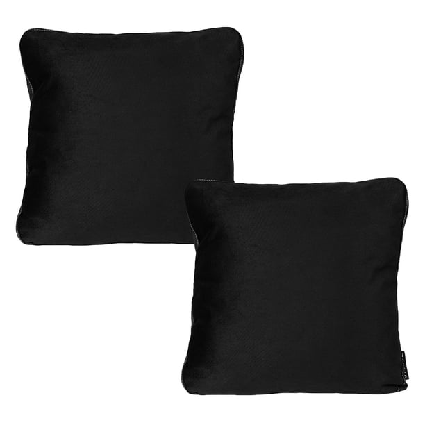 Cojin Decorativo Cuadrado Grande Set de 2 Rudd Negro
