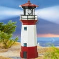 thumbnail image 3 of Solar Power LED Lighthouse Light with Rotating Light Beam 29CM Home Garden Decoration Fence Lawn Lamp Fairy Light, 3 of 8