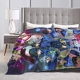 thumbnail image 4 of Blue Lock Blanket, Super Soft Throw Blanket For Bed Sofa Couch, Cozy Flannel Blanket For Bedroom Livingroom, 40"X30", 4 of 9