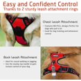 thumbnail image 4 of SAYDY Dog Harness, No-Pull Pet Harness with 2 Leash Clips, Adjustable Soft Padded Dog Vest, Reflective No-Choke Pet Oxford Vest with Easy Control Handle for Large Dogs, Black, L, 4 of 7
