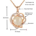 thumbnail image 2 of Emma Manor EM 14k White Gold-Plated Love Heart Women Pendant Necklace, 2 of 5