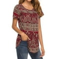 thumbnail image 4 of T-shirt Femme Col Rond Manches Courtes Ample Haut Imprimé Robe T-shirt, 4 of 8