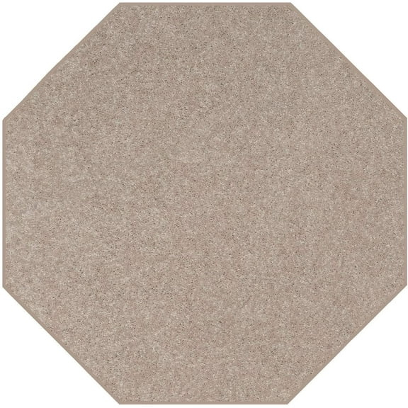 Ambiant Saturn Collection Pet Friendly Area Rugs Beige - 6' Octagon