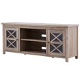 thumbnail image 4 of Henn&Hart 58" Gray Oak/Glass TV Stand, 4 of 10