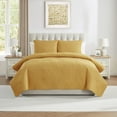 thumbnail image 2 of VCNY Home Sands 3-Piece Gold Textured Curve Striped Pinsonic Quilt Set, King, Adult, Unisex, 2 of 5