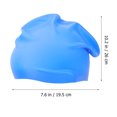thumbnail image 2 of 2Pcs Silicone Swimming Caps Portable Swim Hats Long Hair Swimming Caps Ear Protection Caps, 2 of 5