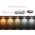 thumbnail image 4 of YUURTA (6-Pack) 3-Inch 5W 2-Hour Fire Rated Color Selectable 2700K/3000K/3500K/4000K/5000K Ceiling Recessed LED Downlight (Pot Light) 120V 400lm Dimm, 4 of 5