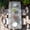 White Light Blue, variant on Blue Pink Spring Floral Table Cloths for 8 Foot Rectangle Tables, Vintage Summer Botanical Patio Waterproof Elastic Fitted Tablecloths, Washable Rectangular Table Cover for Camping