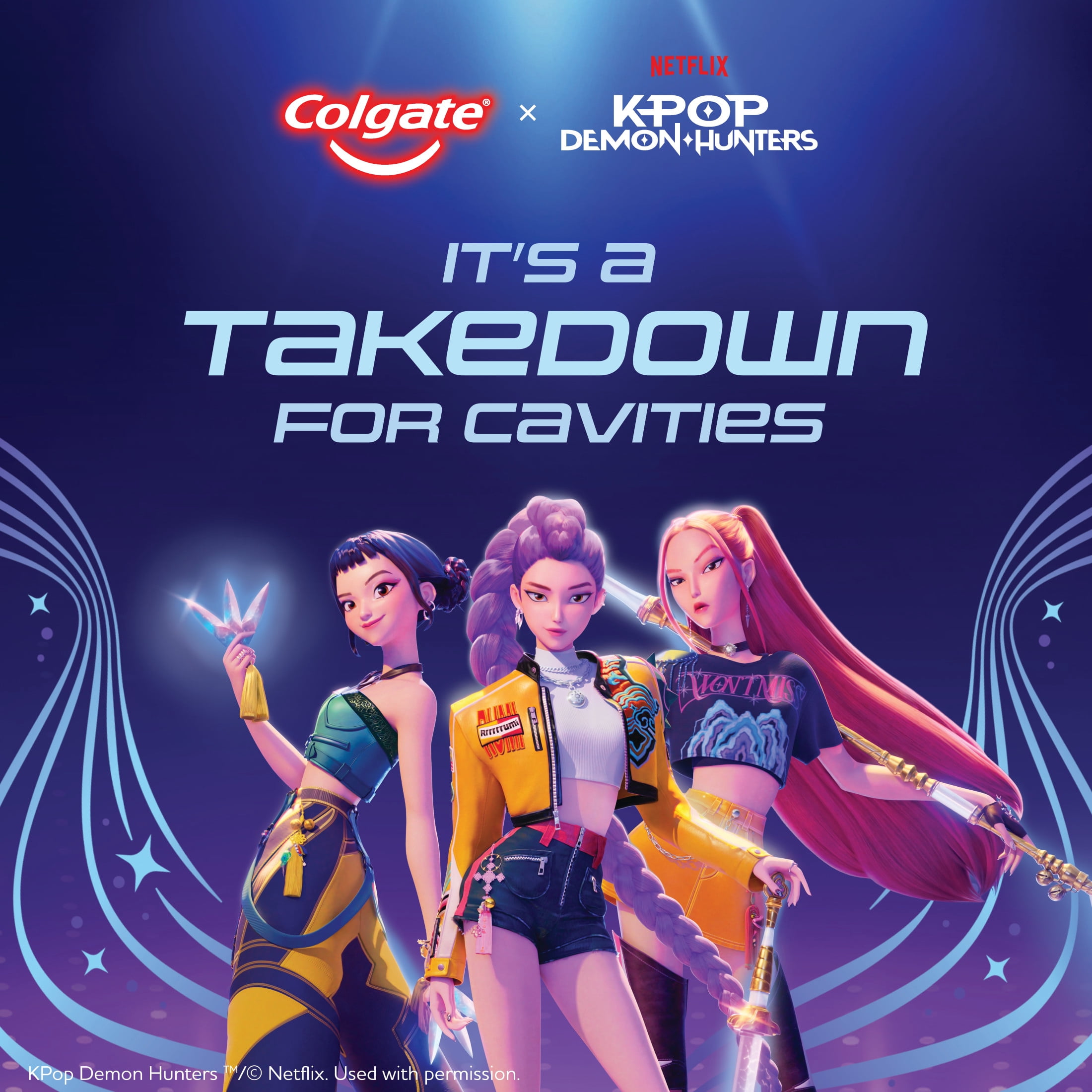 Colgate KPop Demon Hunters Kids Battery Toothbrush, Extra Soft, 1 Pack