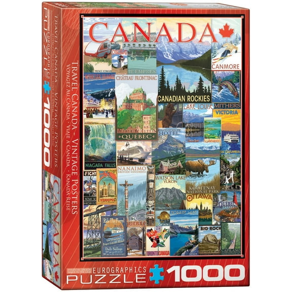 Travel Canada Vintage Posters 1000-Piece Puzzle