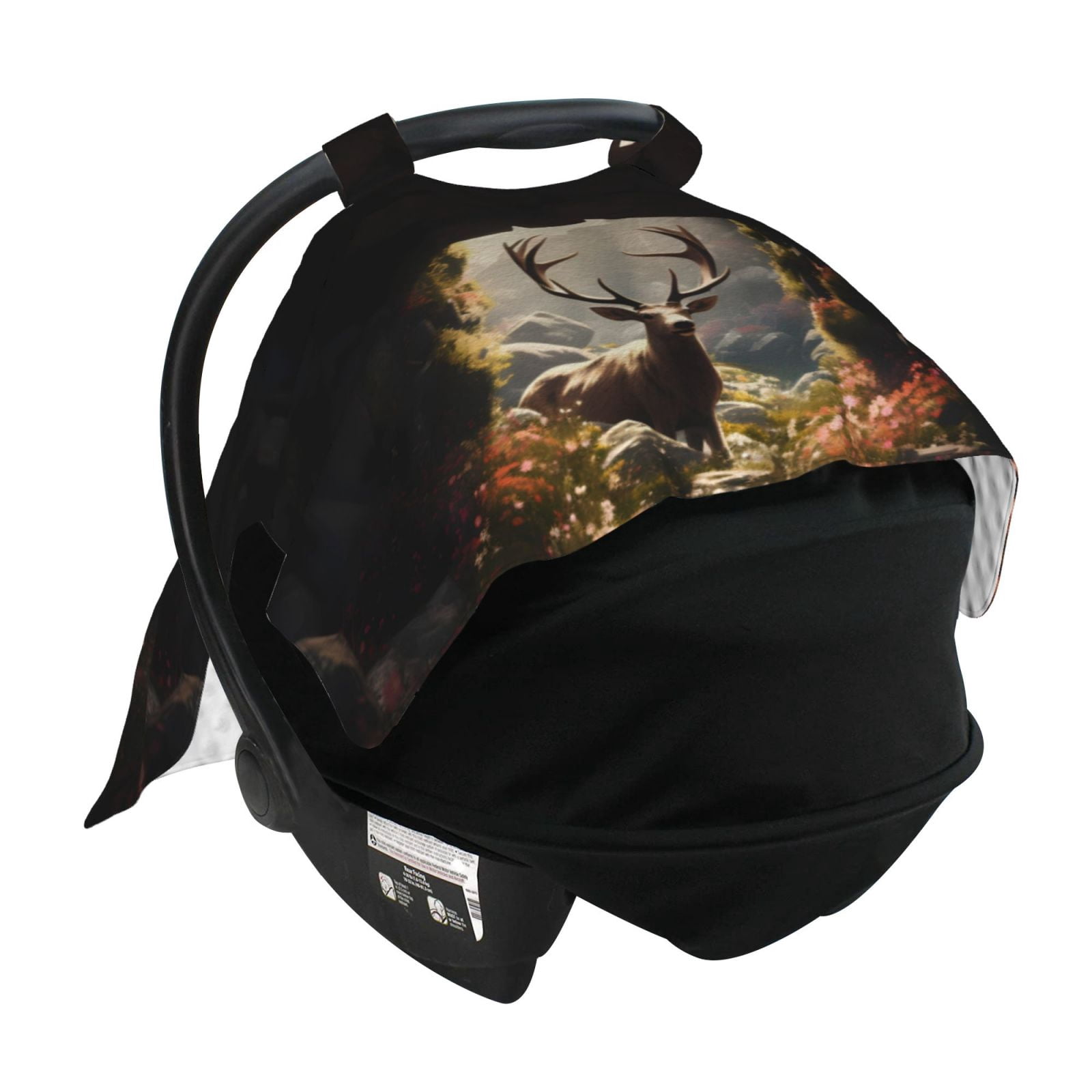 Car Seat Cover Baby - Enchanted Deer In Cave Breathable Infant Car Seat Cover for Baby Carseat, Lightweight Comfort Baby Essentials Must Haves Newborn Stuff for Girl Boy