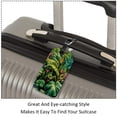 thumbnail image 3 of Square 2Pack PU Leather Tropical Plants Cruise Luggage Tag with Privacy Cover and Name ID Tag for Travel Handbags Backpacks Luggage Tags, 3 of 6