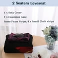 thumbnail image 6 of PiccoCasa Stretch Spandex Sofa Slipcover for Loveseat, Purple Red Rose Medium, 6 of 6