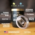 thumbnail image 4 of Bevvee Insulated Wine Tumbler 12 oz Legend Has Retired Retirement Gifts Tumblers, 4 of 4