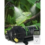 Automatic Reptile Mister System, Misting System with Timer, Reptile Humidifiers Quiet Pump Expandable to 10 Fine Mist Nozzles, Terrarium Mister with Programmable Timer Accurate to The Second
