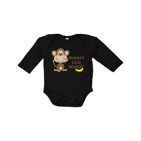 Inktastic Mommy's Little Monkey Boys or Girls Long Sleeve Baby Bodysuit